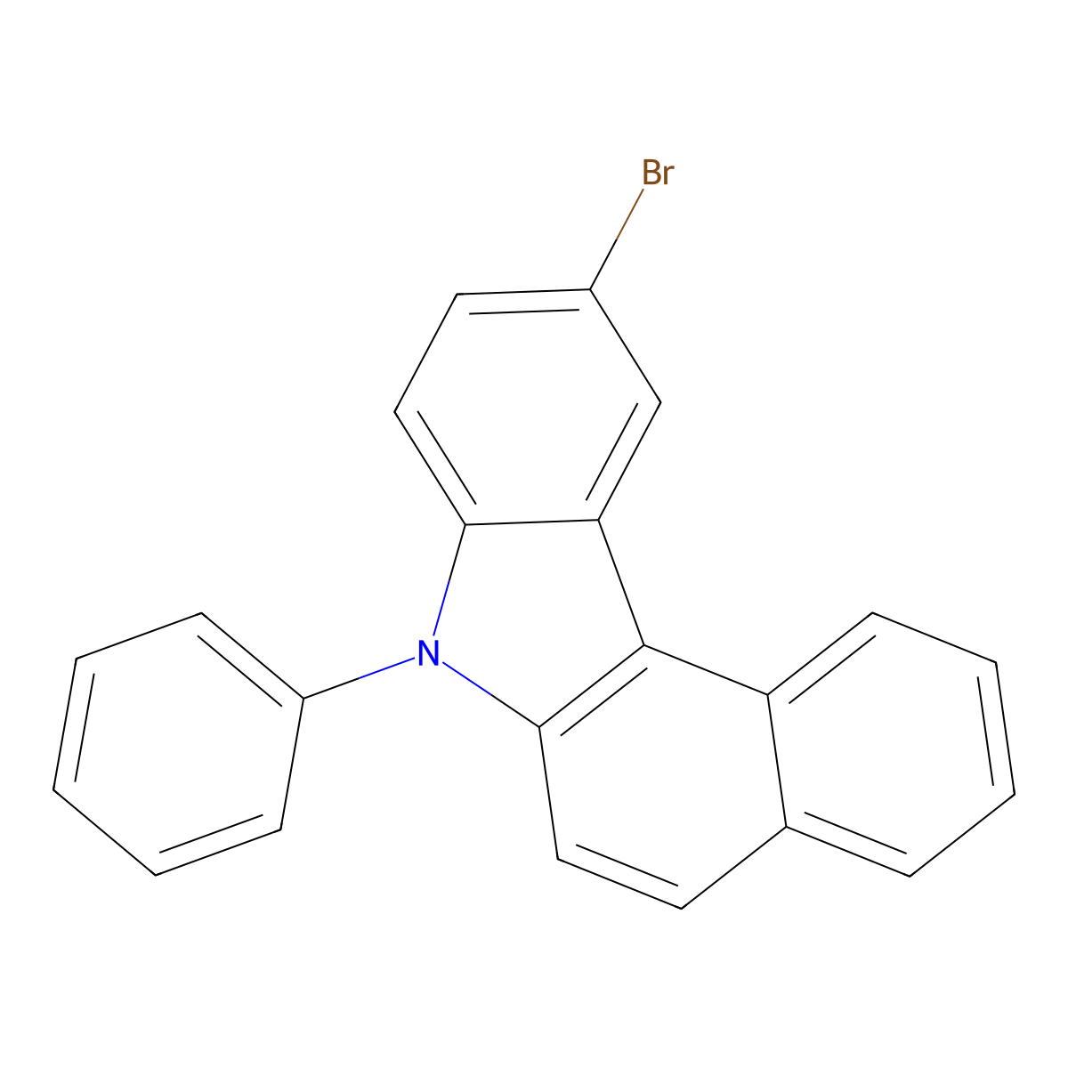 10-Bromo-7-phenyl-7H-benzo[c]carbazole molecular structure, CAS 1210469-11-6