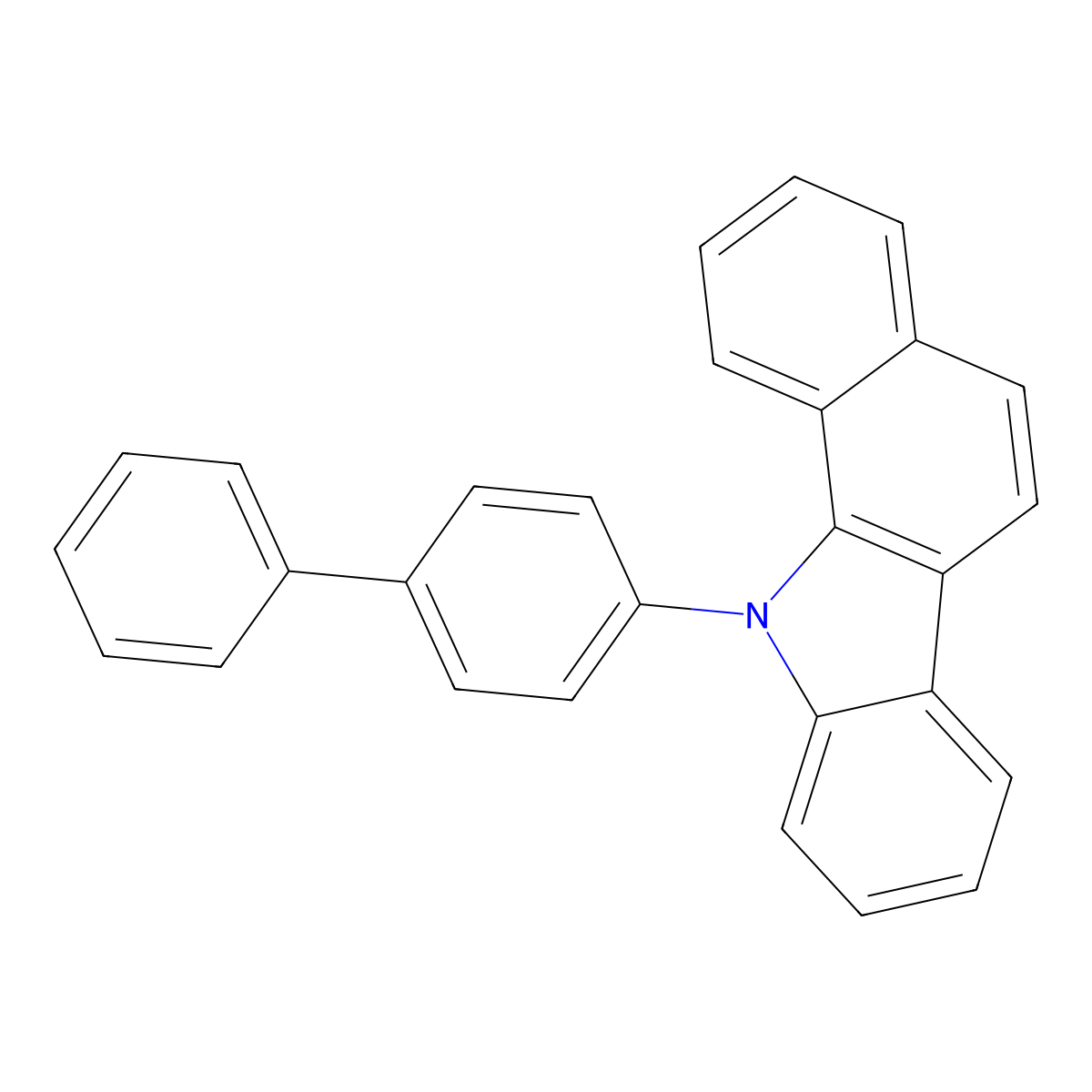 11-([1,1'-biphenyl]-4-yl)-11H-benzo[a]carbazole molecular structure, CAS 1210469-44-5