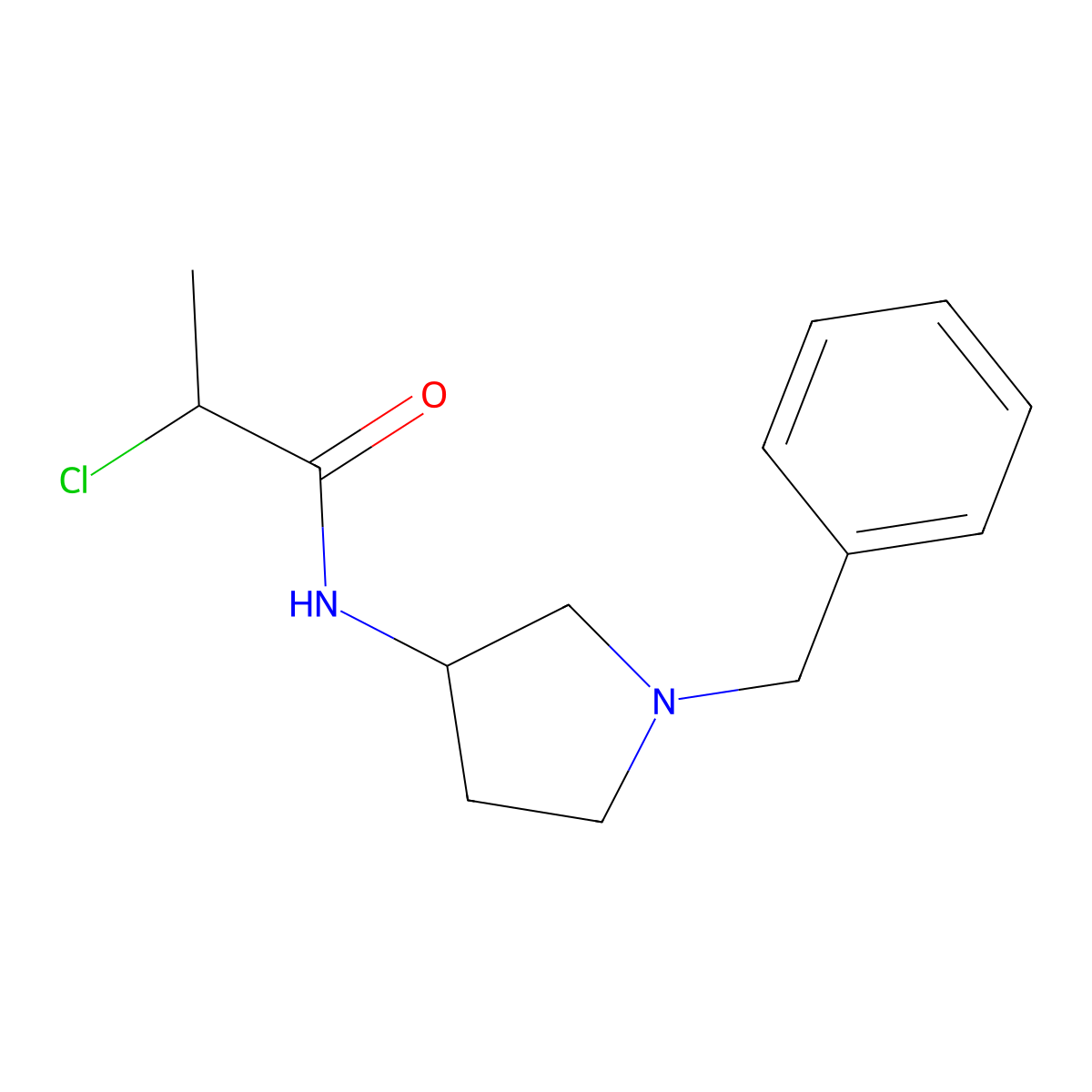 N-(1-benzylpyrrolidin-3-yl)-2-chloropropanamide molecular structure, CAS 1210472-18-6