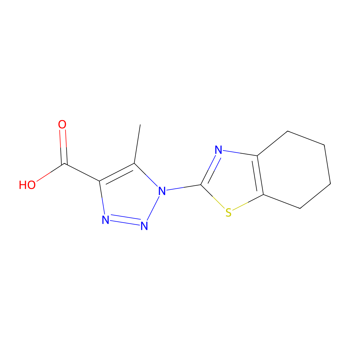 5-Methyl-1-(4,5,6,7-tetrahydro-1,3-benzothiazol-2-yl)triazole-4-carboxylic acid molecular structure, CAS 1210478-23-1