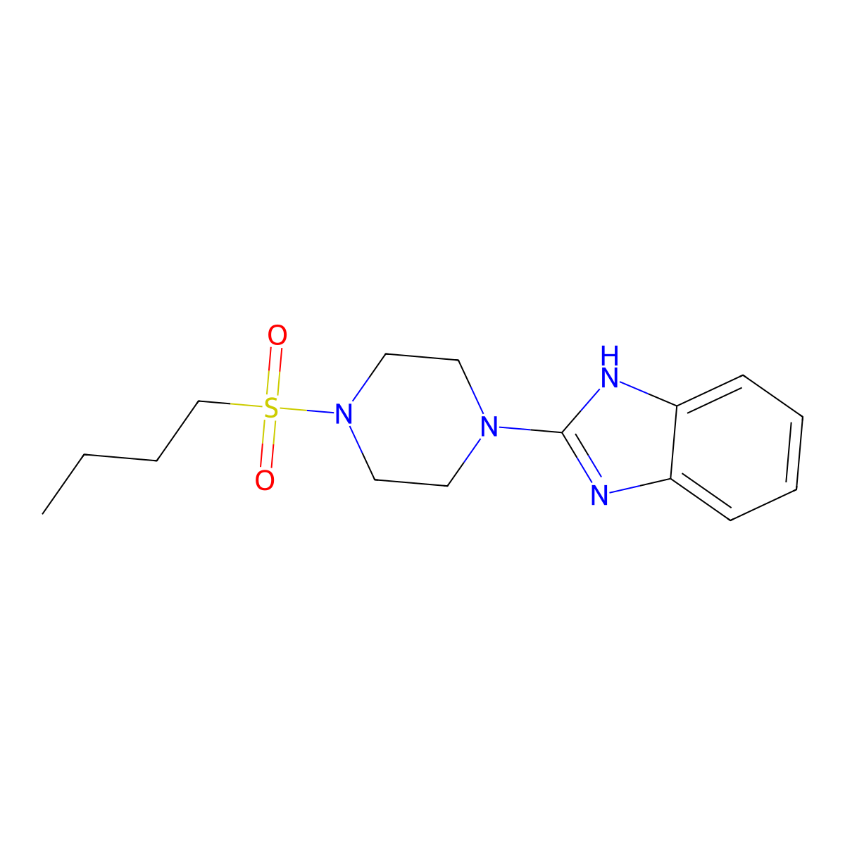 2-(4-(butylsulfonyl)piperazin-1-yl)-1H-benzo[d]imidazole molecular structure, CAS 1210491-46-5
