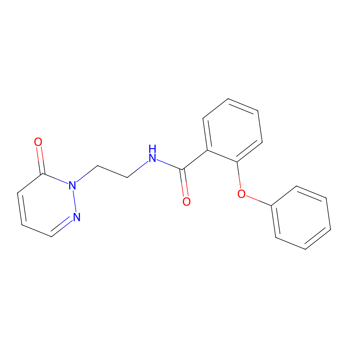 N-(2-(6-oxopyridazin-1(6H)-yl)ethyl)-2-phenoxybenzamide molecular structure, CAS 1210496-13-1