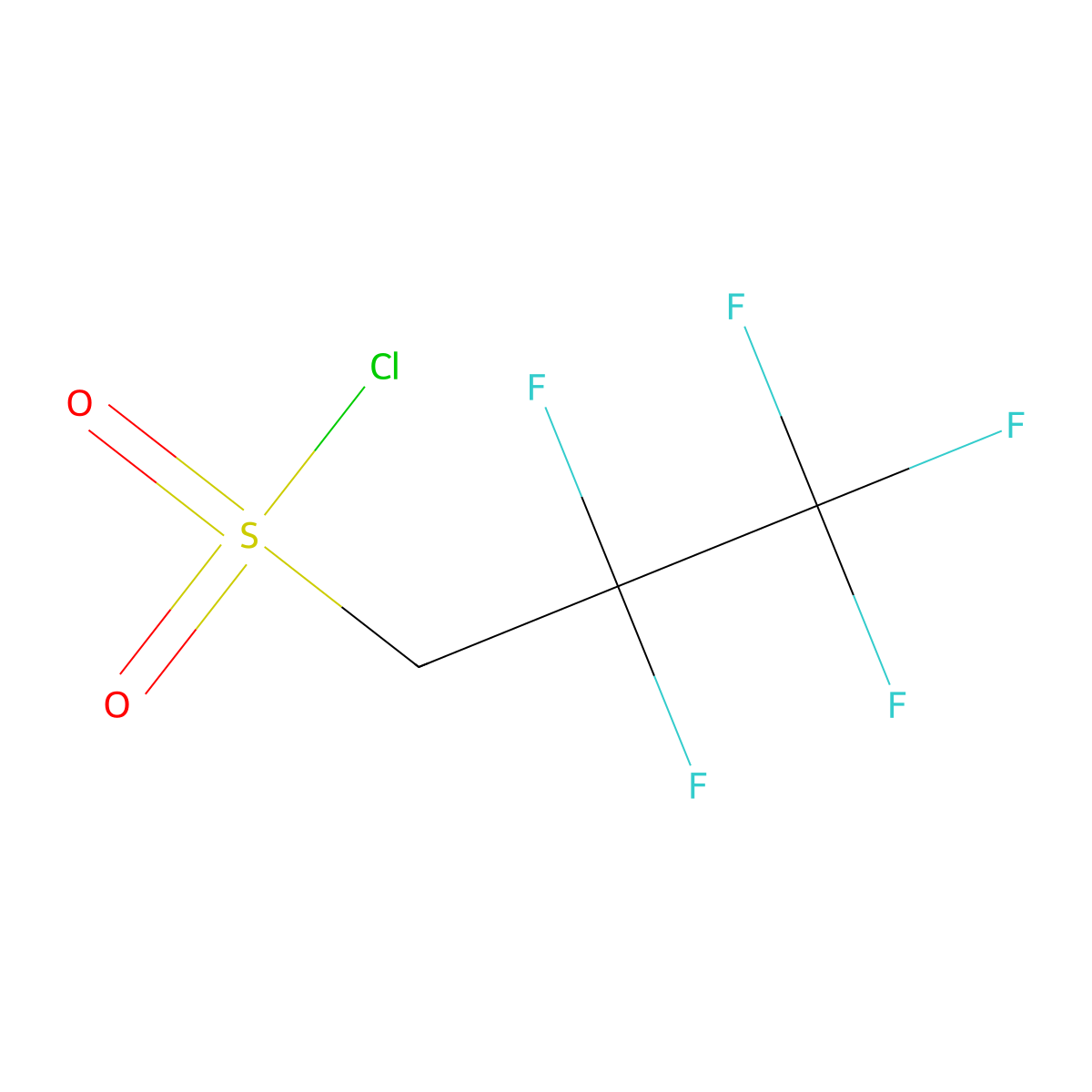 2,2,3,3,3-Pentafluoropropane-1-sulfonyl chloride molecular structure, CAS 1210498-48-8