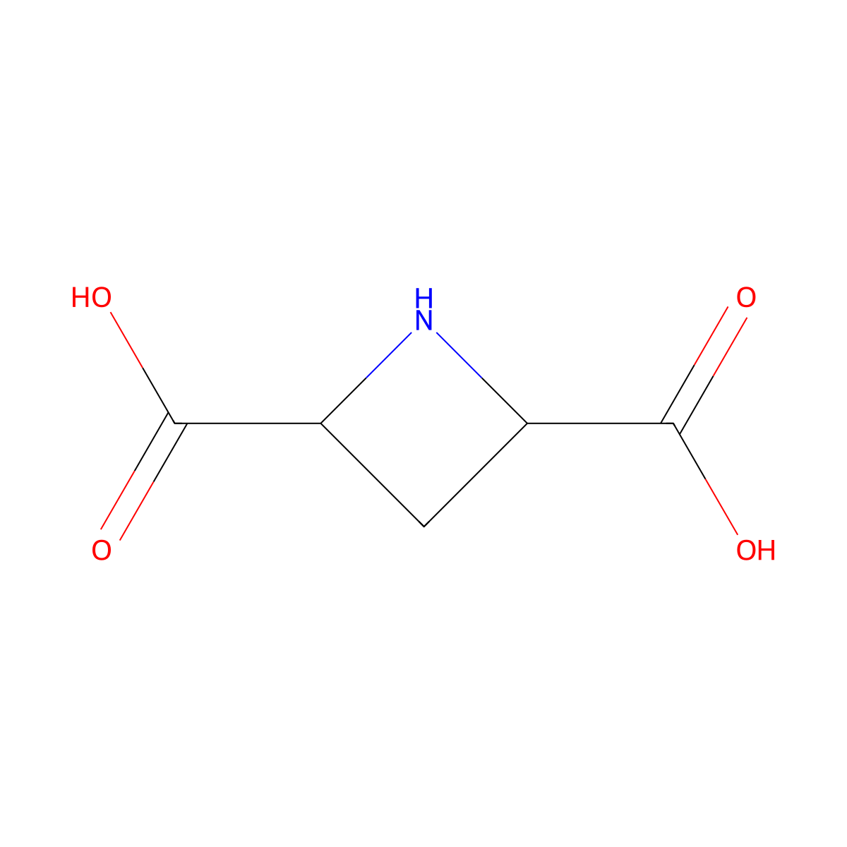 trans-Azetidine-2,4-dicarboxylic acid molecular structure, CAS 121050-03-1