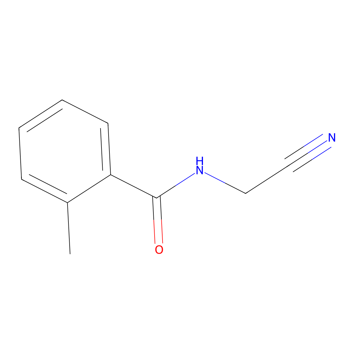 N-(cyanomethyl)-2-methylbenzamide molecular structure, CAS 121050-94-0