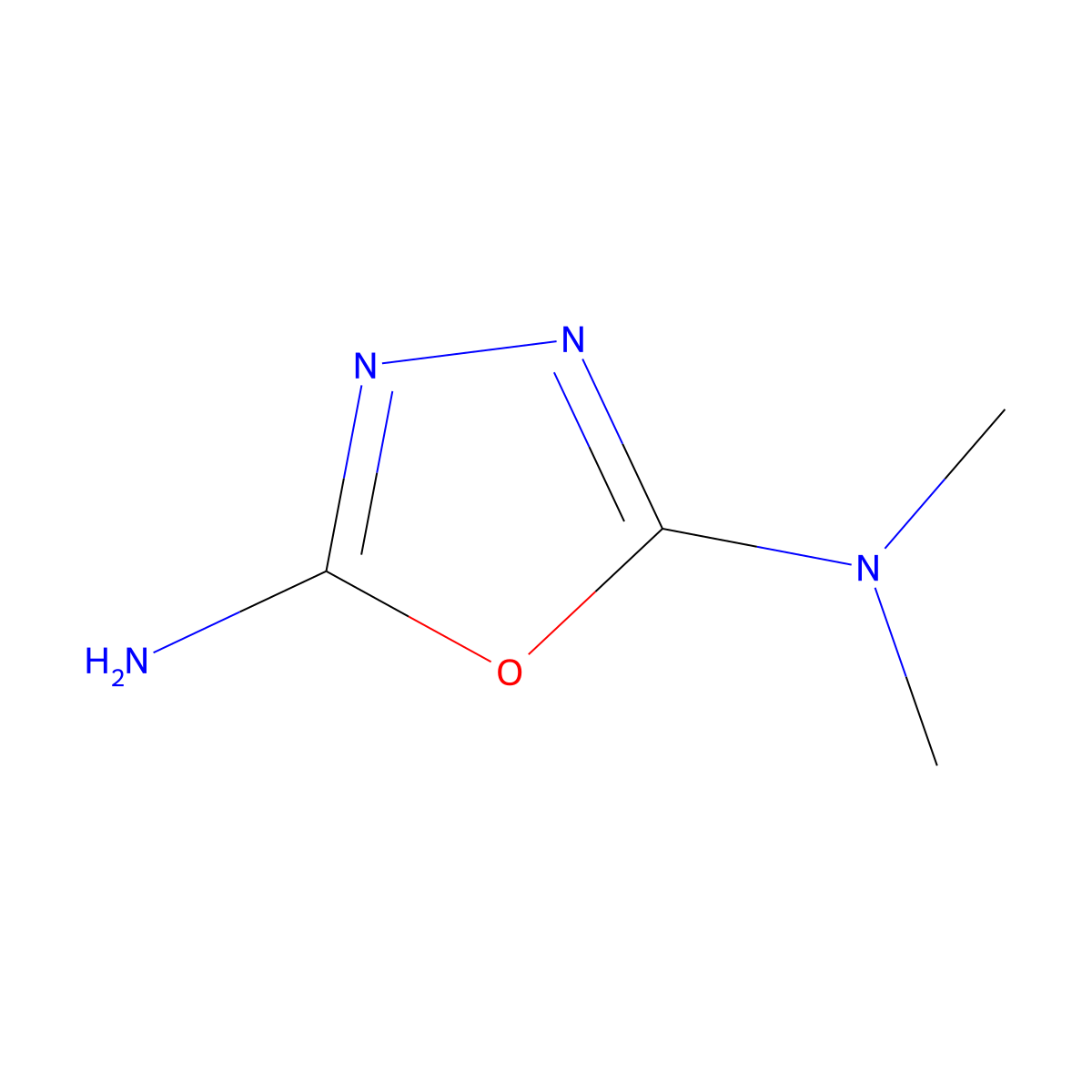 N,N-dimethyl-1,3,4-oxadiazole-2,5-diamine molecular structure, CAS 1210505-82-0