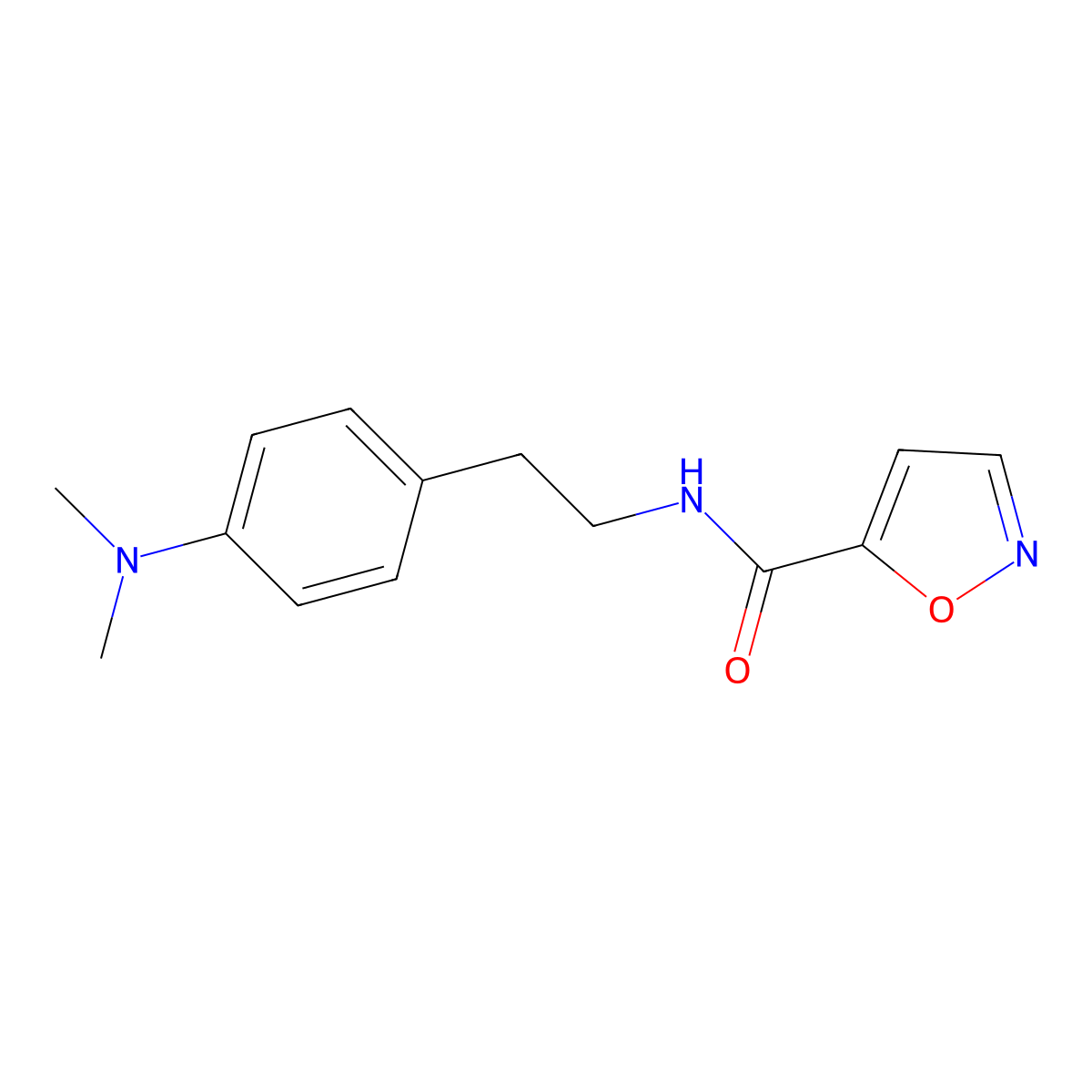 N-{2-[4-(dimethylamino)phenyl]ethyl}-1,2-oxazole-5-carboxamide molecular structure, CAS 1210508-08-9
