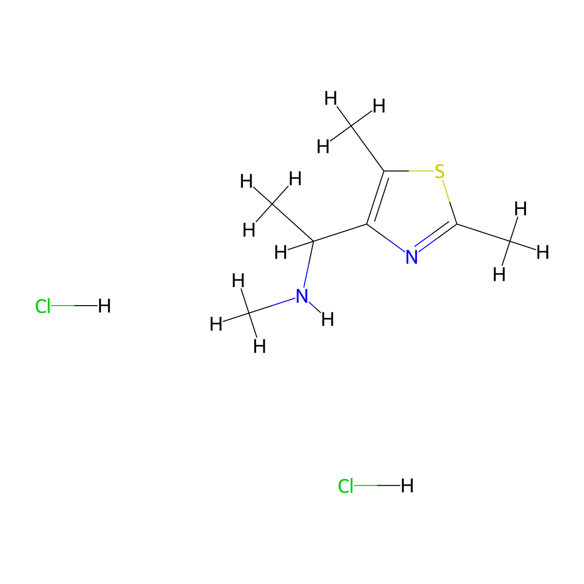 [1-(2,5-Dimethyl-1,3-thiazol-4-yl)ethyl]methylamine dihydrochloride molecular structure, CAS 1210510-50-1