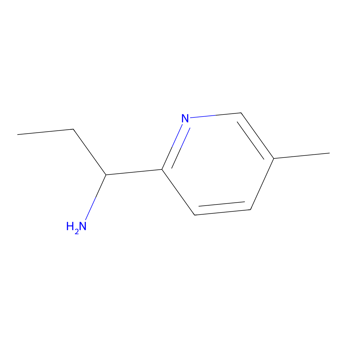 1-(5-Methylpyridin-2-yl)propan-1-amine molecular structure, CAS 1210514-03-6