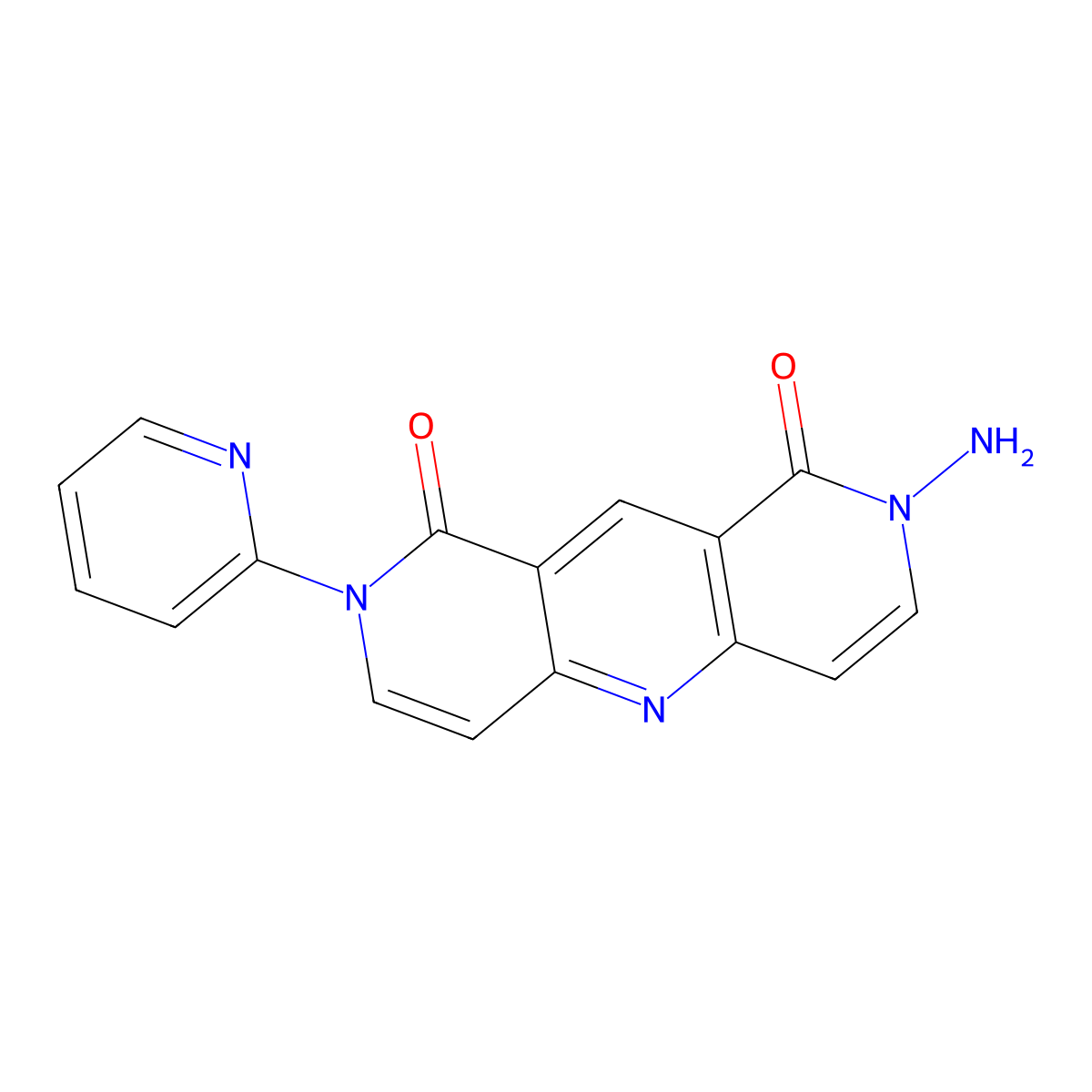 2-amino-8-(2-pyridyl)pyrido[4,3-b][1,6]naphthyridine-1,9(2H,8H)-dione molecular structure, CAS 1210529-79-5