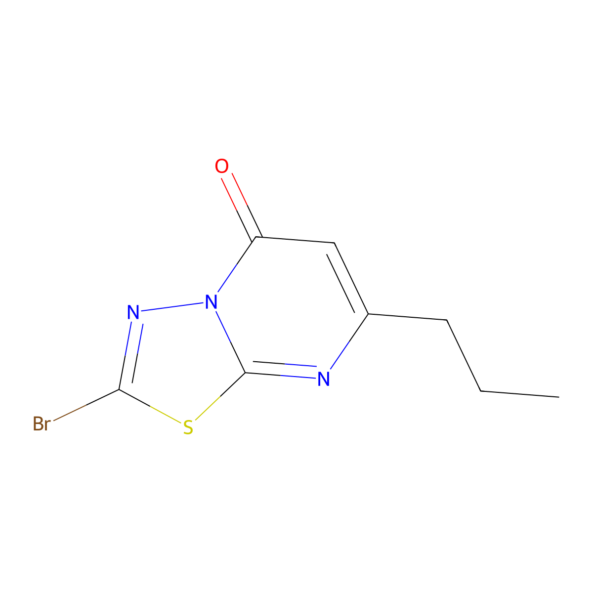 2-bromo-7-propyl-5H-(1,3,4)thiadiazolo(3,2-a)pyrimidin-5-one molecular structure, CAS 1210532-02-7