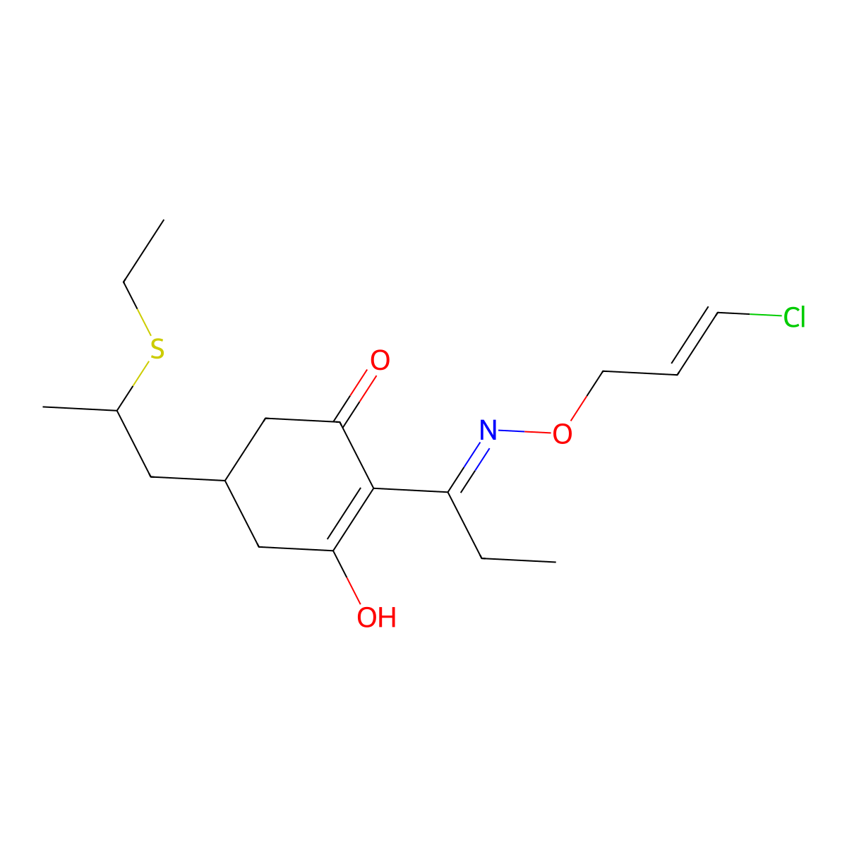 Clethodim, (Z)- molecular structure, CAS 1210535-11-7