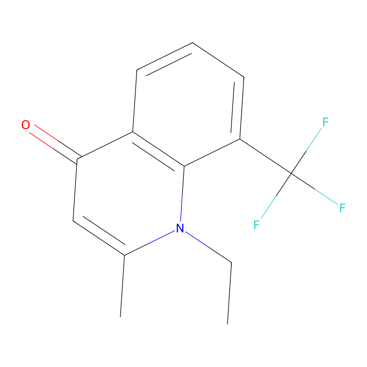 1-Ethyl-2-methyl-8-(trifluoromethyl)quinolin-4(1H)-one molecular structure, CAS 1210535-14-0