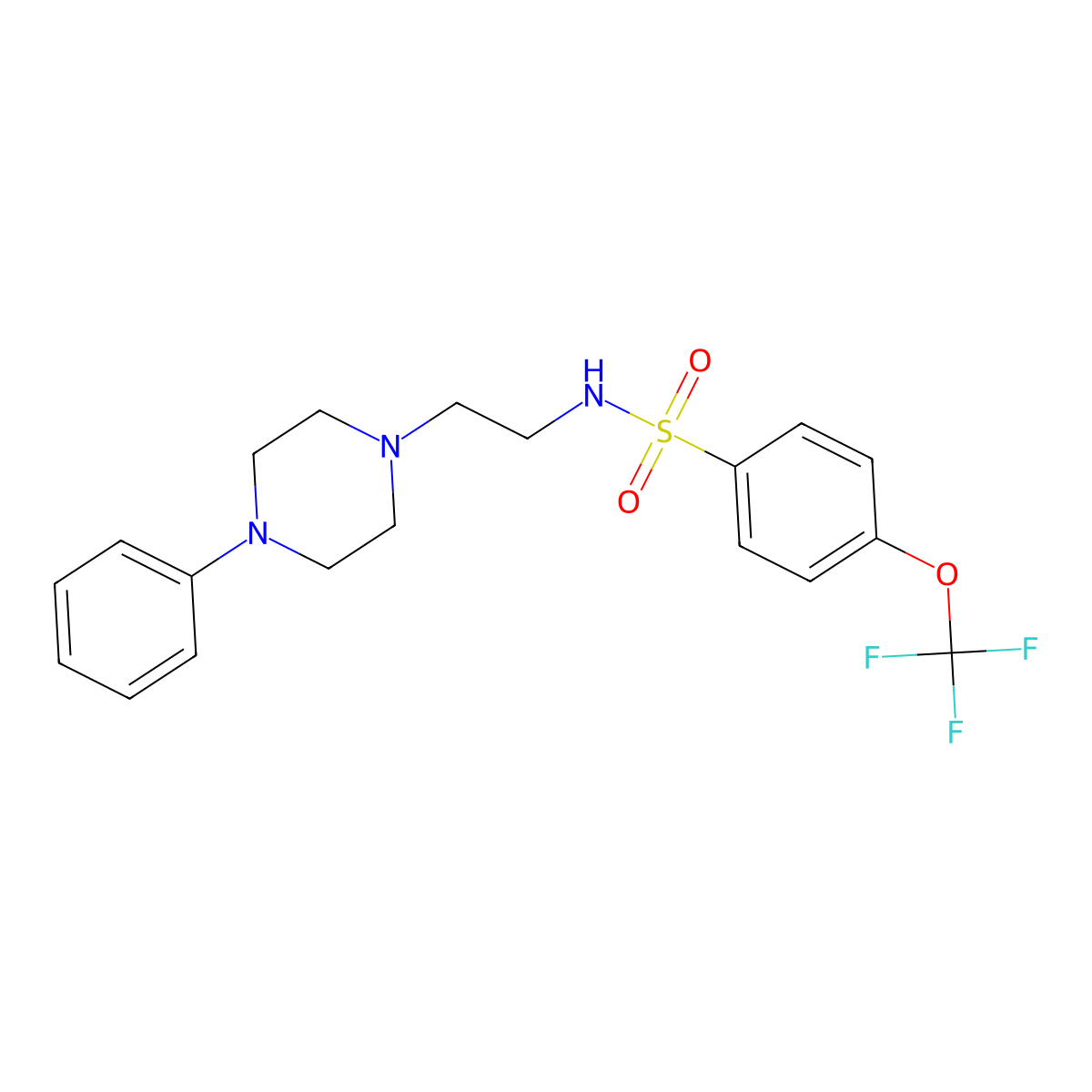 N-(2-(4-phenylpiperazin-1-yl)ethyl)-4-(trifluoromethoxy)benzenesulfonamide molecular structure, CAS 1210597-70-8