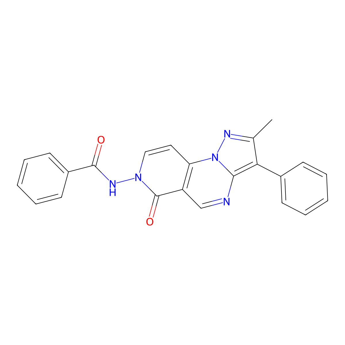 N-(2-methyl-6-oxo-3-phenylpyrazolo[1,5-a]pyrido[3,4-e]pyrimidin-7(6H)-yl)benzamide molecular structure, CAS 1210602-69-9