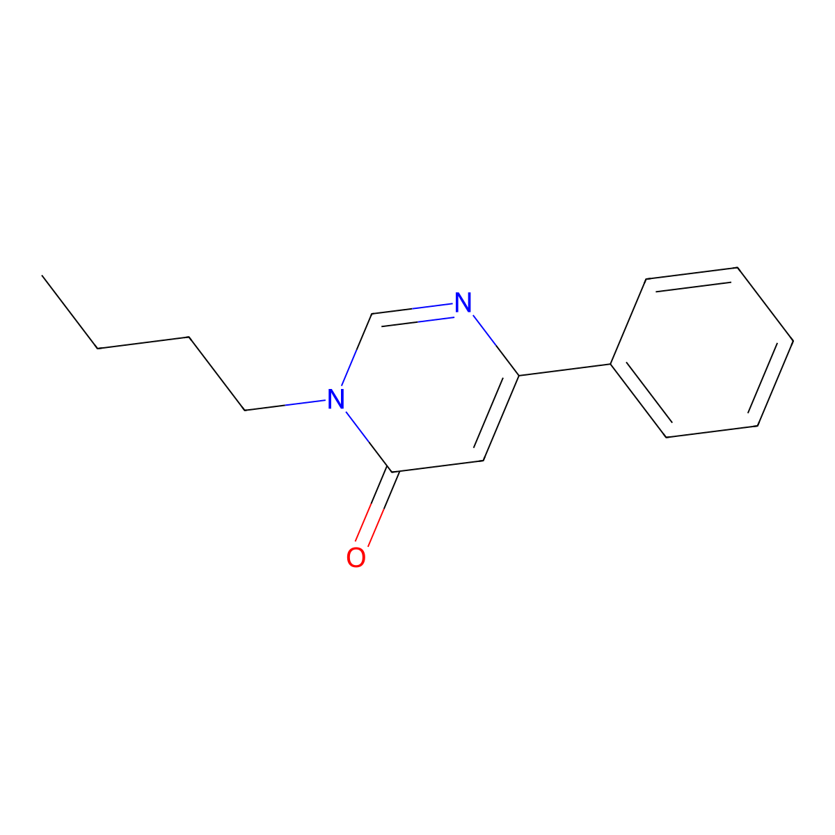 3-butyl-6-phenylpyrimidin-4(3H)-one molecular structure, CAS 1210603-32-9