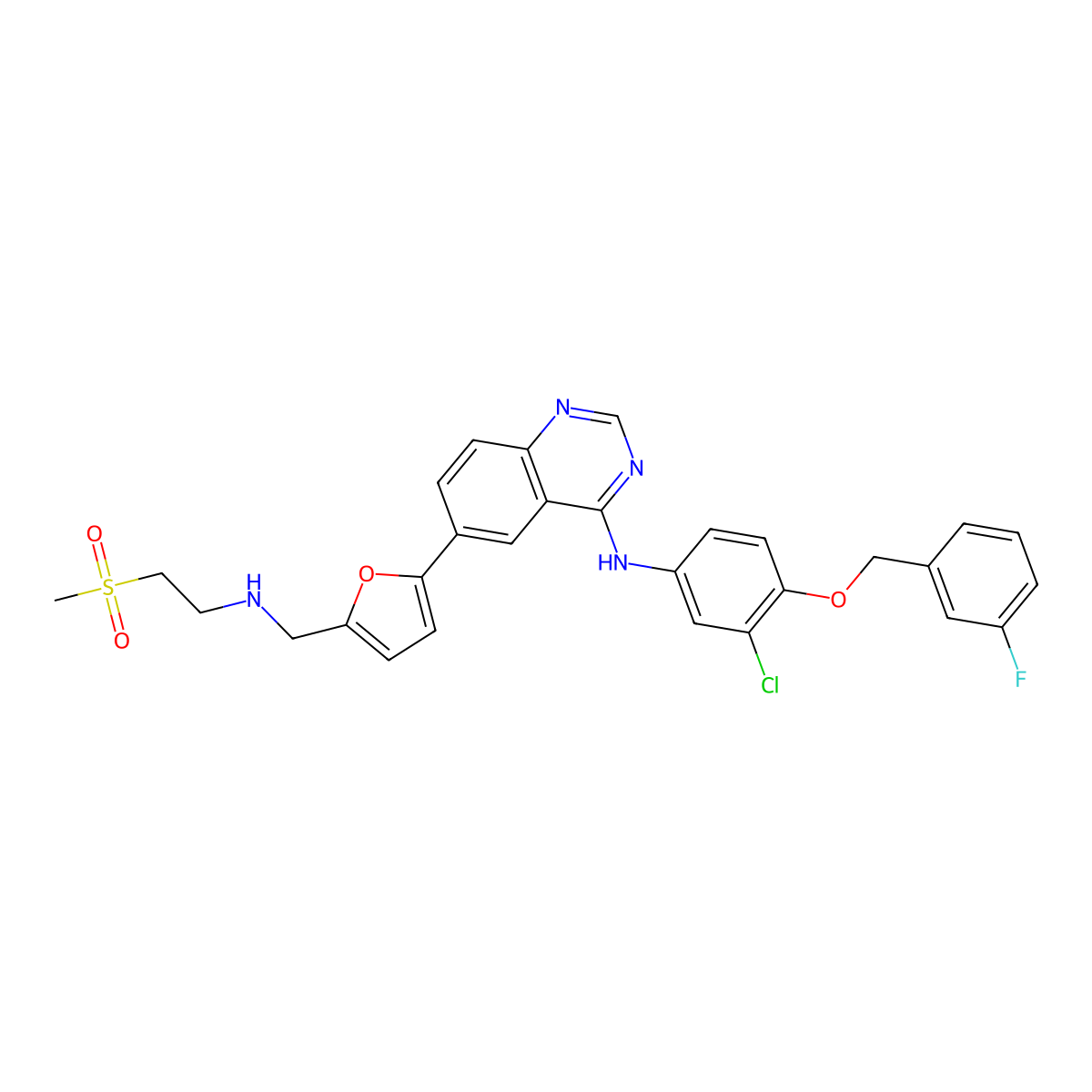 Lapatinib molecular structure, CAS 1210608-87-9