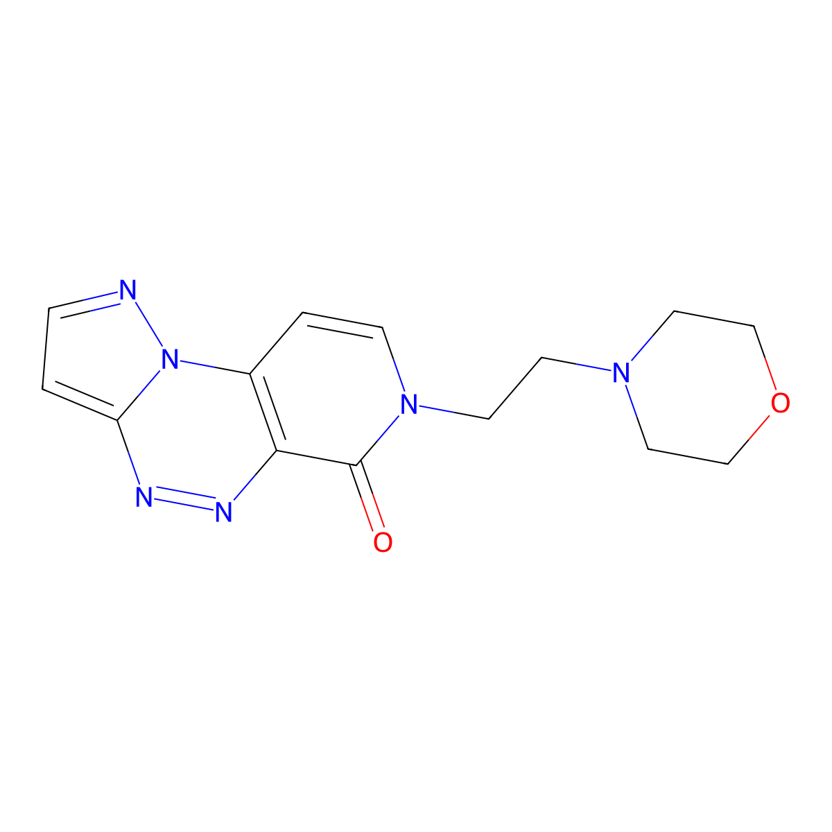 7-(2-morpholinoethyl)pyrazolo[5,1-c]pyrido[4,3-e][1,2,4]triazin-6(7H)-one molecular structure, CAS 1210615-22-7
