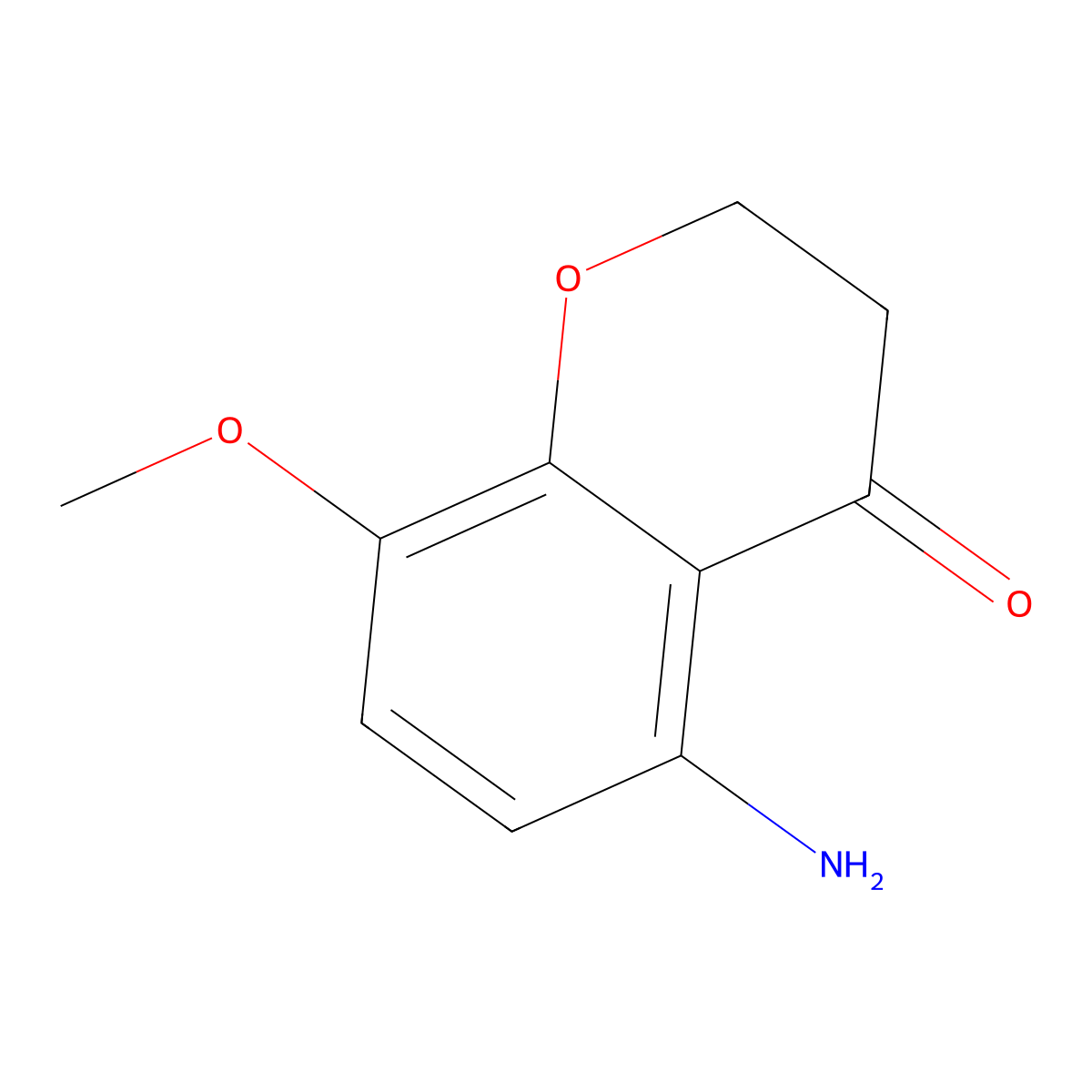 5-amino-8-methoxy-2,3-dihydro-4H-chromen-4-one molecular structure, CAS 121062-96-2