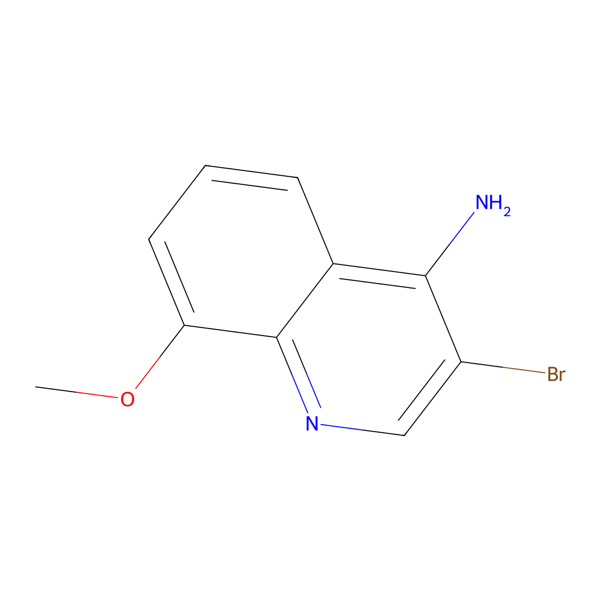 4-Amino-3-bromo-8-methoxyquinoline molecular structure, CAS 1210642-96-8