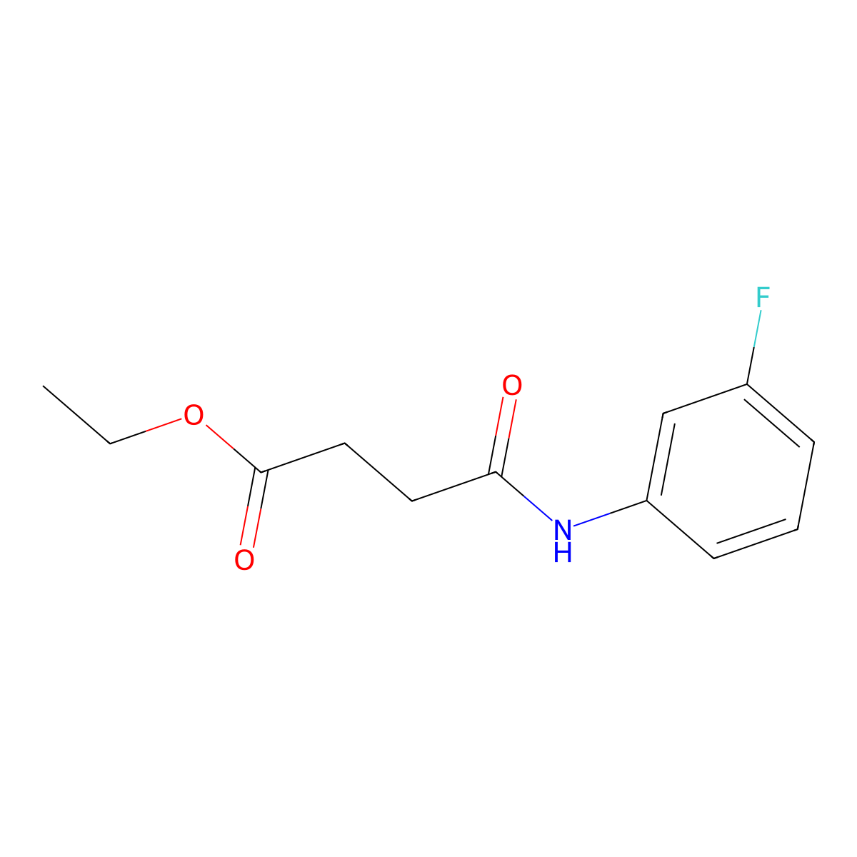 Ethyl 4-[(3-fluorophenyl)amino]-4-oxobutanoate molecular structure, CAS 1210659-79-2