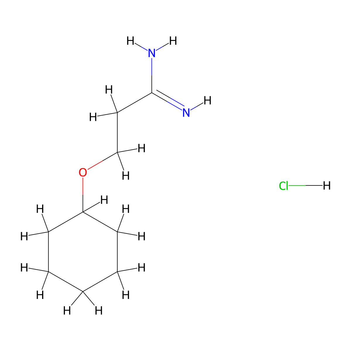 3-(Cyclohexyloxy)propanimidamide hydrochloride molecular structure, CAS 1210660-47-1