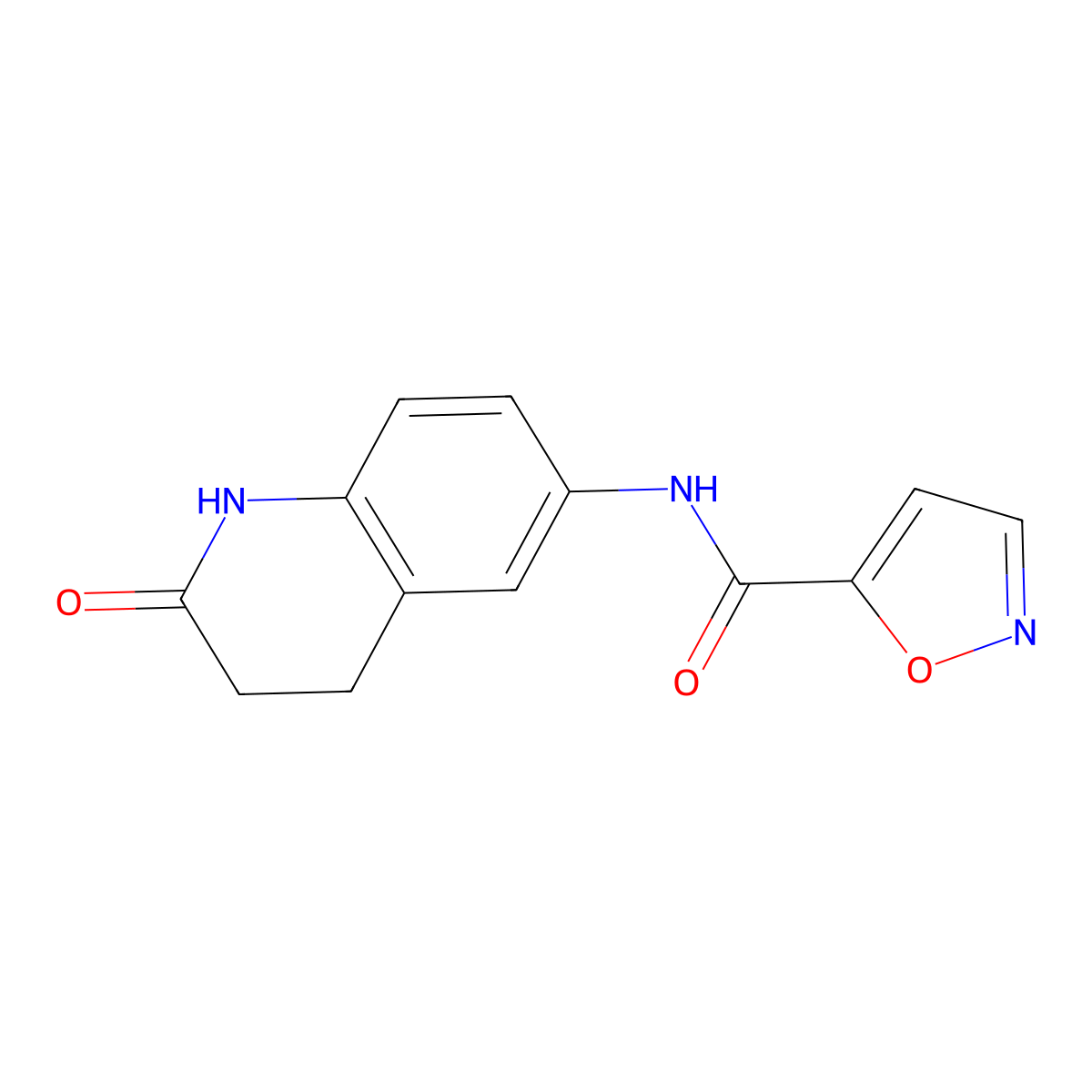 N-(2-oxo-1,2,3,4-tetrahydroquinolin-6-yl)isoxazole-5-carboxamide molecular structure, CAS 1210668-59-9