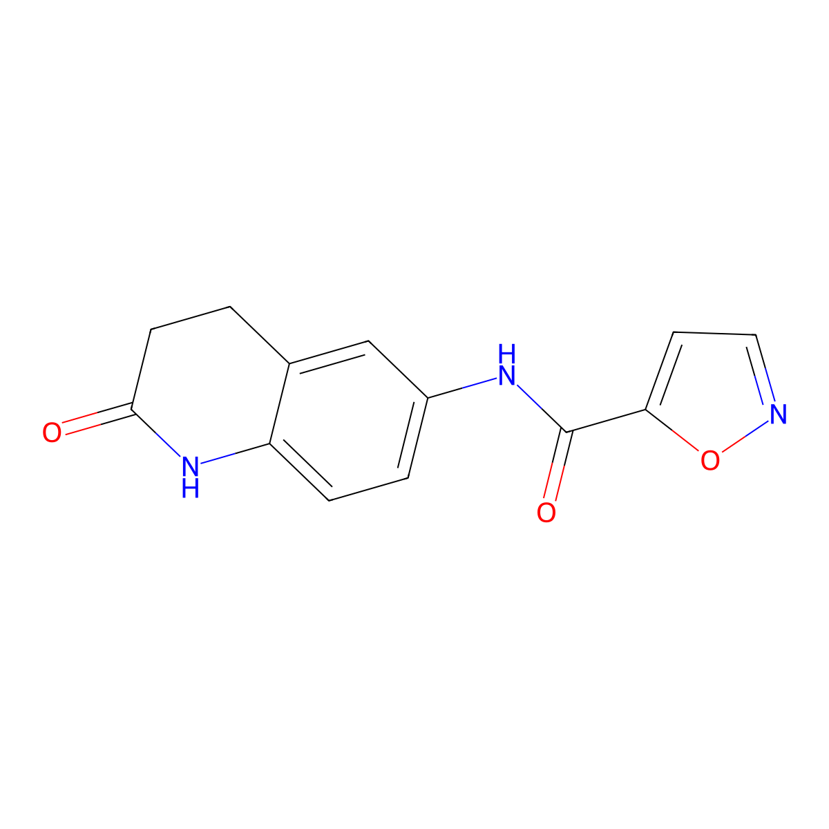 N-(2-oxo-1,2,3,4-tetrahydroquinolin-6-yl)isoxazole-5-carboxamide molecular structure, CAS 1210668-59-9