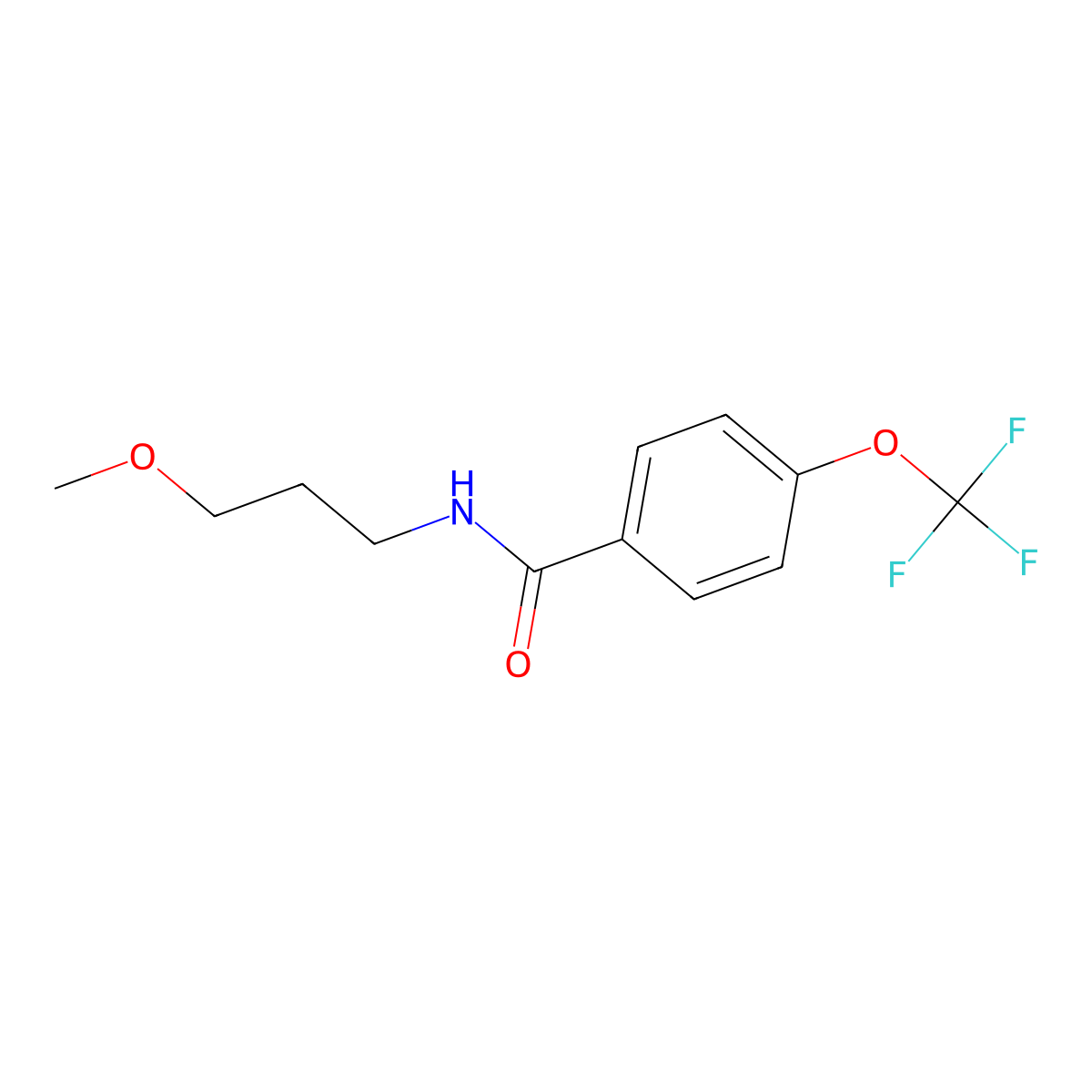 N-(3-methoxypropyl)-4-(trifluoromethoxy)benzamide molecular structure, CAS 1210678-44-6