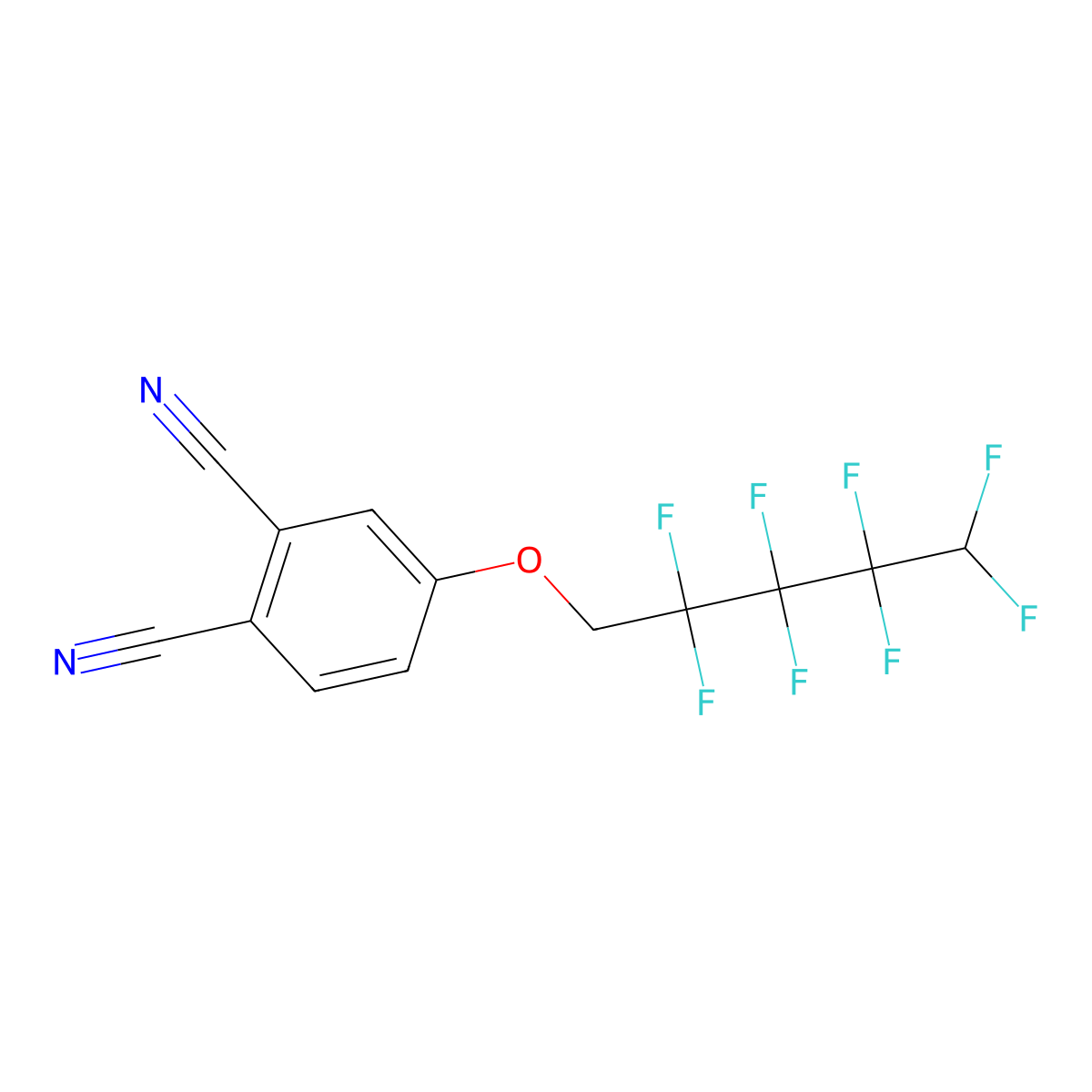 4-[(2,2,3,3,4,4,5,5-Octafluoropentyl)oxy]benzene-1,2-dicarbonitrile molecular structure, CAS 121068-03-9