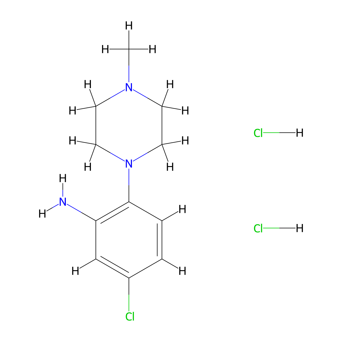 5-Chloro-2-(4-methylpiperazin-1-yl)aniline dihydrochloride molecular structure, CAS 1210682-18-0