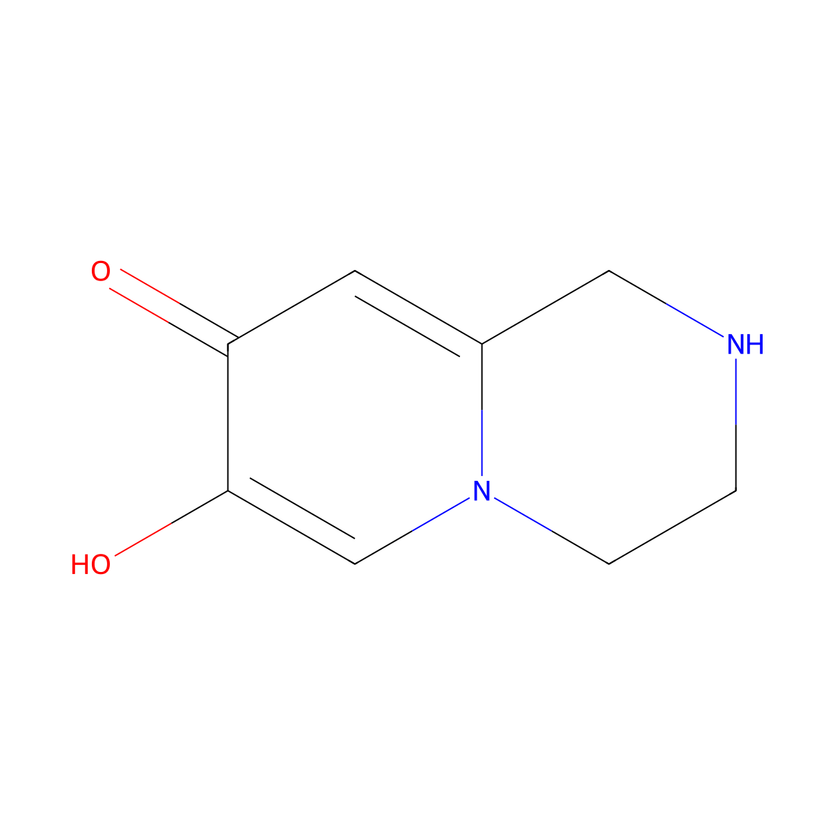7-hydroxy-1,2,3,4-tetrahydro-8H-pyrido[1,2-a]pyrazin-8-one molecular structure, CAS 1210687-36-7
