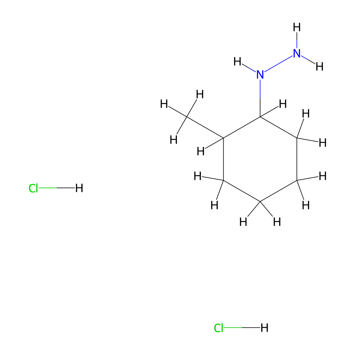 (2-Methylcyclohexyl)hydrazine dihydrochloride molecular structure, CAS 1210687-85-6