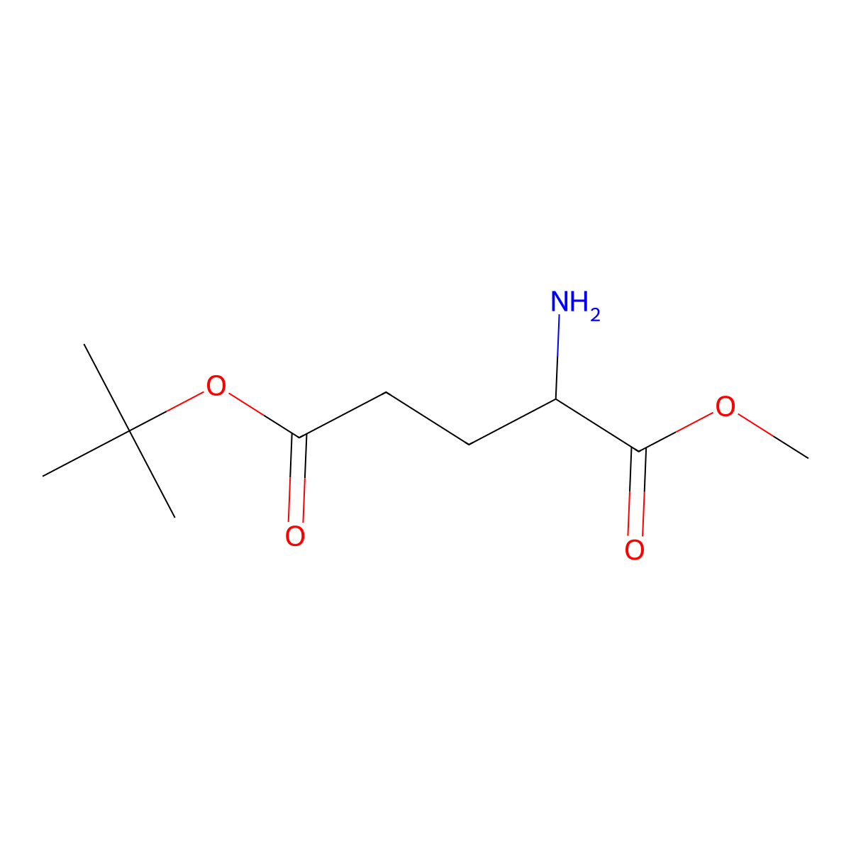 (R)-5-tert-Butyl 1-methyl 2-aminopentanedioate molecular structure, CAS 121069-22-5