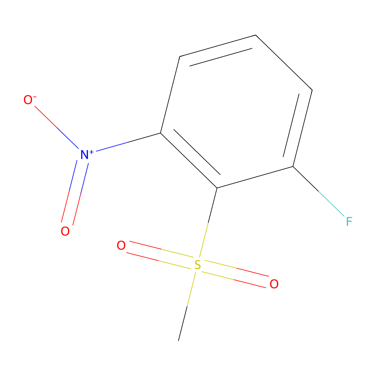 3-Fluoro-2-(methylsulphonyl)nitrobenzene molecular structure, CAS 1210693-43-8
