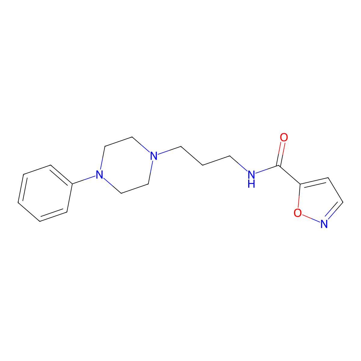 N-(3-(4-phenylpiperazin-1-yl)propyl)isoxazole-5-carboxamide molecular structure, CAS 1210699-47-0