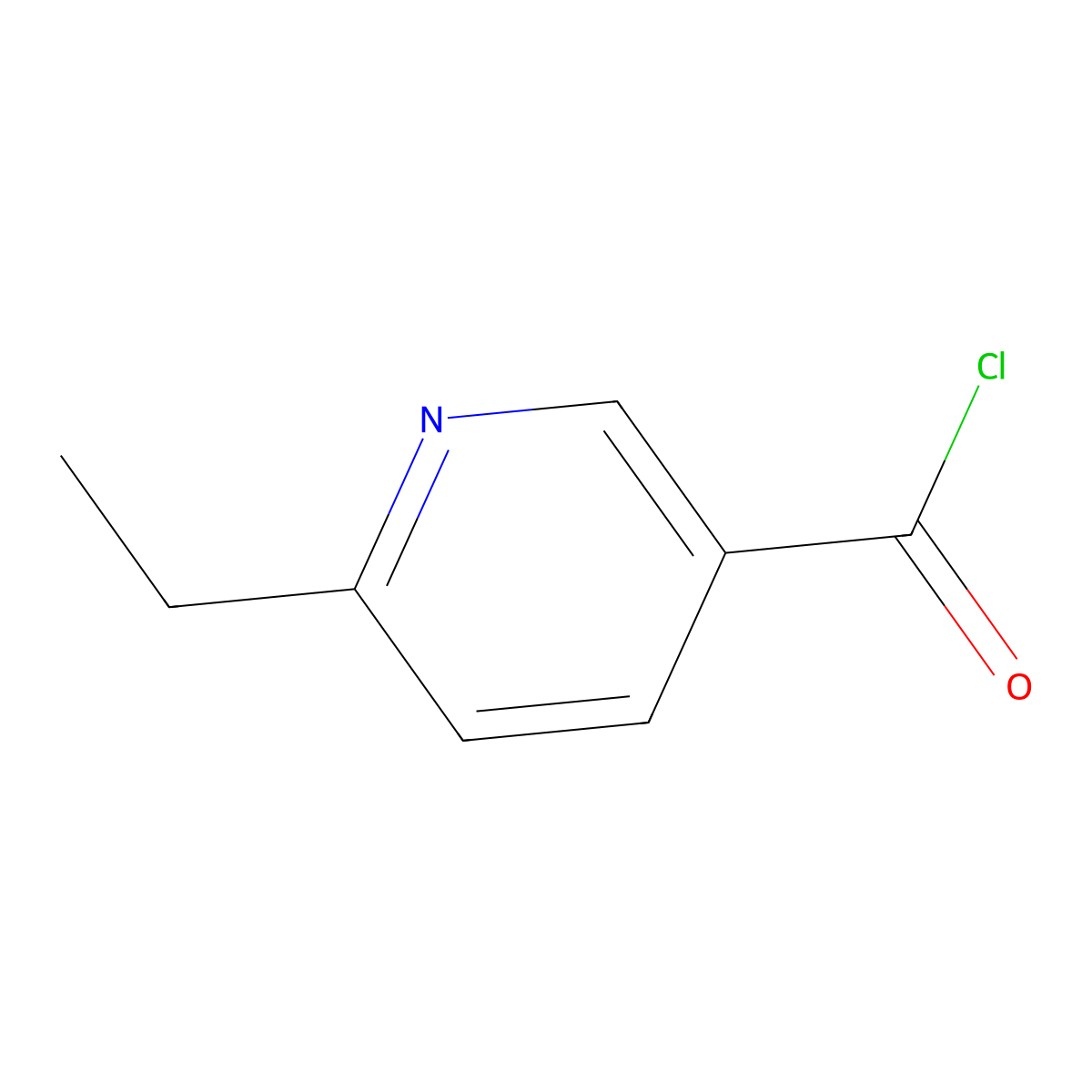 6-Ethylpyridine-3-carbonyl chloride molecular structure, CAS 121070-97-1