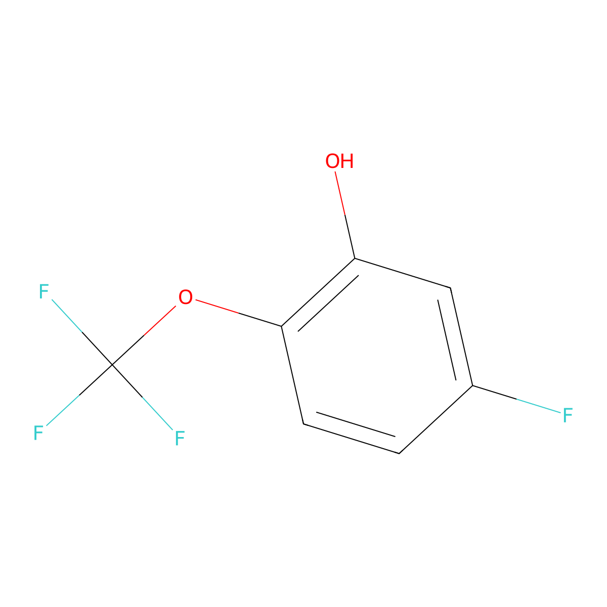 5-Fluoro-2-(trifluoromethoxy)phenol molecular structure, CAS 1210702-27-4
