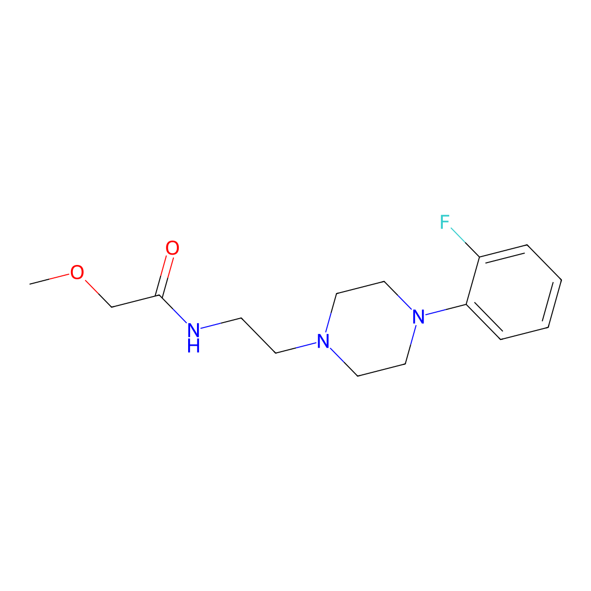 N-(2-(4-(2-fluorophenyl)piperazin-1-yl)ethyl)-2-methoxyacetamide molecular structure, CAS 1210702-87-6
