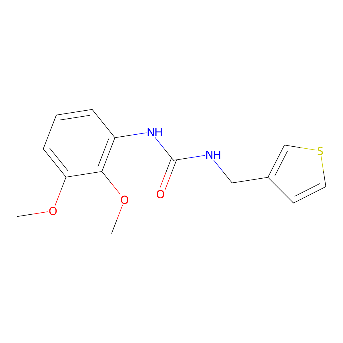 1-(2,3-Dimethoxyphenyl)-3-(thiophen-3-ylmethyl)urea molecular structure, CAS 1210704-67-8