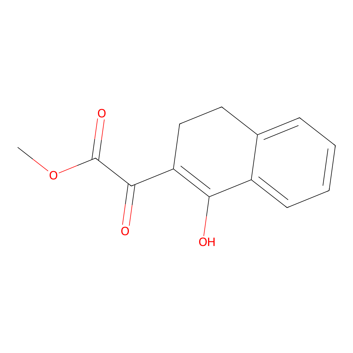 Methyl 2-(1-hydroxy-3,4-dihydronaphthalen-2-yl)-2-oxoacetate molecular structure, CAS 121071-86-1
