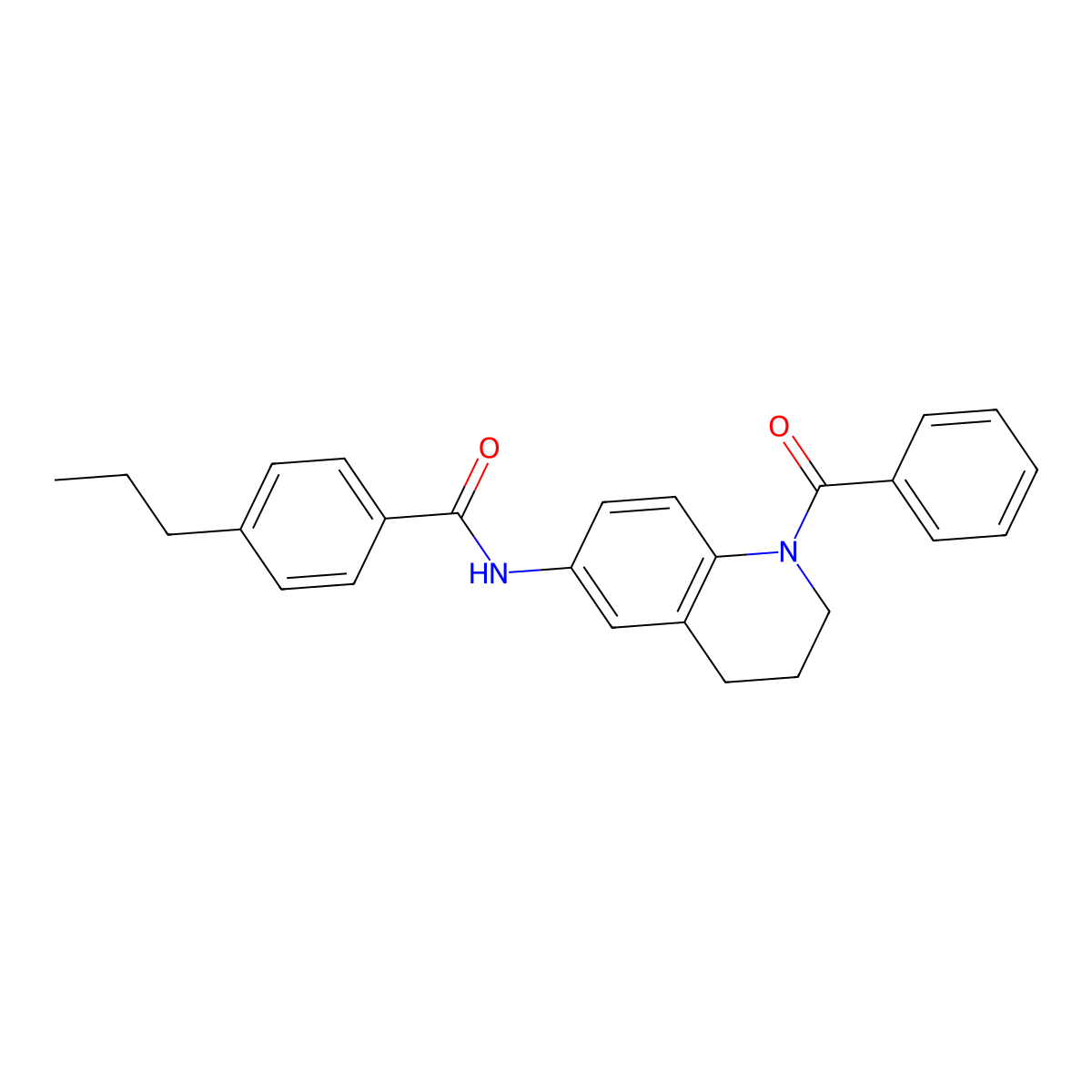 N-(1-benzoyl-1,2,3,4-tetrahydroquinolin-6-yl)-4-propylbenzamide molecular structure, CAS 1210710-84-1