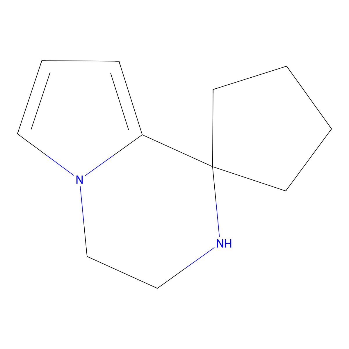 3',4'-Dihydro-2'H-spiro[cyclopentane-1,1'-pyrrolo[1,2-a]pyrazine] molecular structure, CAS 1210719-18-8