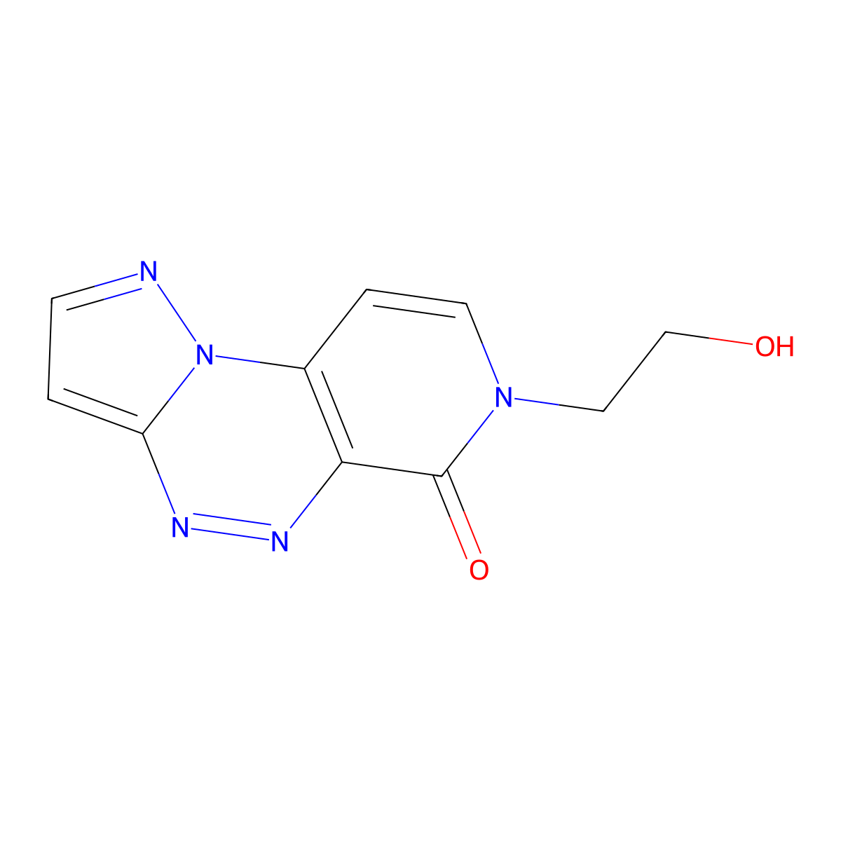 7-(2-hydroxyethyl)pyrazolo[5,1-c]pyrido[4,3-e][1,2,4]triazin-6(7H)-one molecular structure, CAS 1210719-41-7
