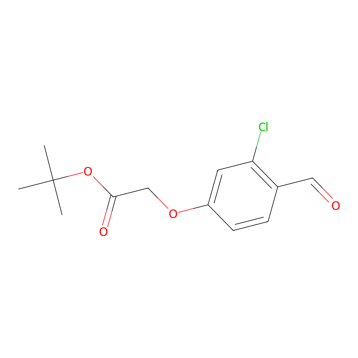 Tert-butyl 2-(3-chloro-4-formylphenoxy)acetate molecular structure, CAS 1210727-59-5