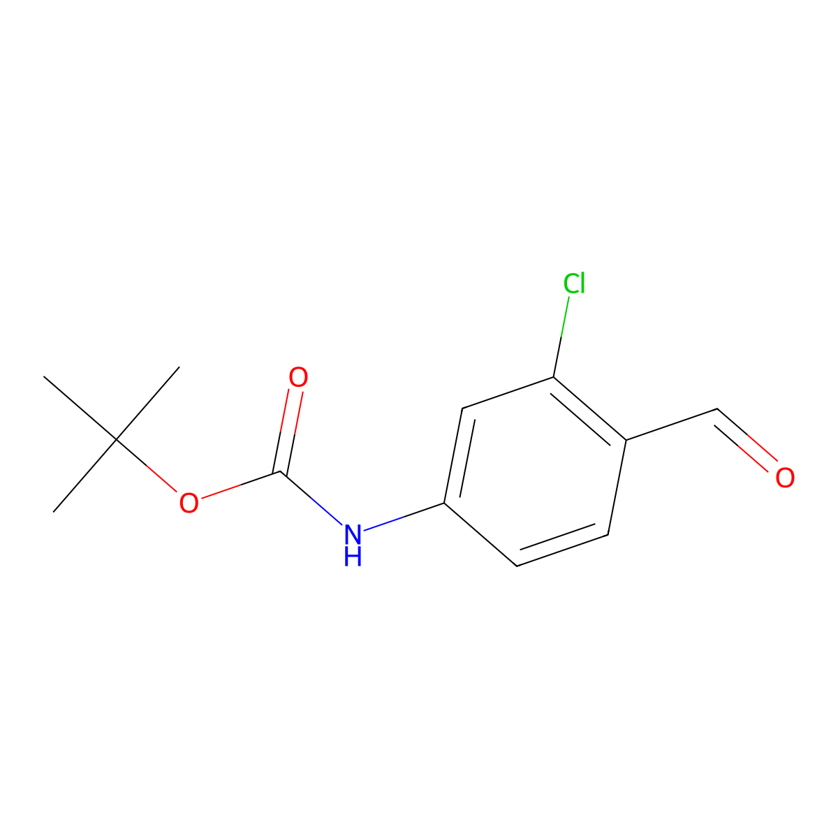 Tert-butyl (3-chloro-4-formylphenyl)carbamate molecular structure, CAS 1210727-96-0