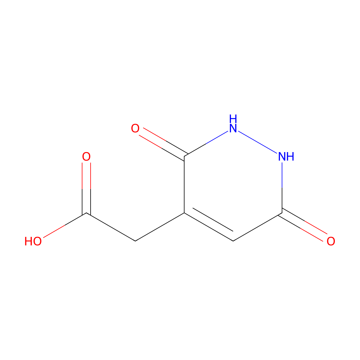 2-(3,6-Dioxo-1,2,3,6-tetrahydropyridazin-4-yl)acetic acid molecular structure, CAS 121073-74-3