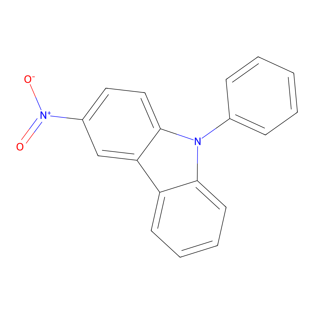 3-Nitro-9-phenyl-9H-carbazole molecular structure, CAS 121073-91-4