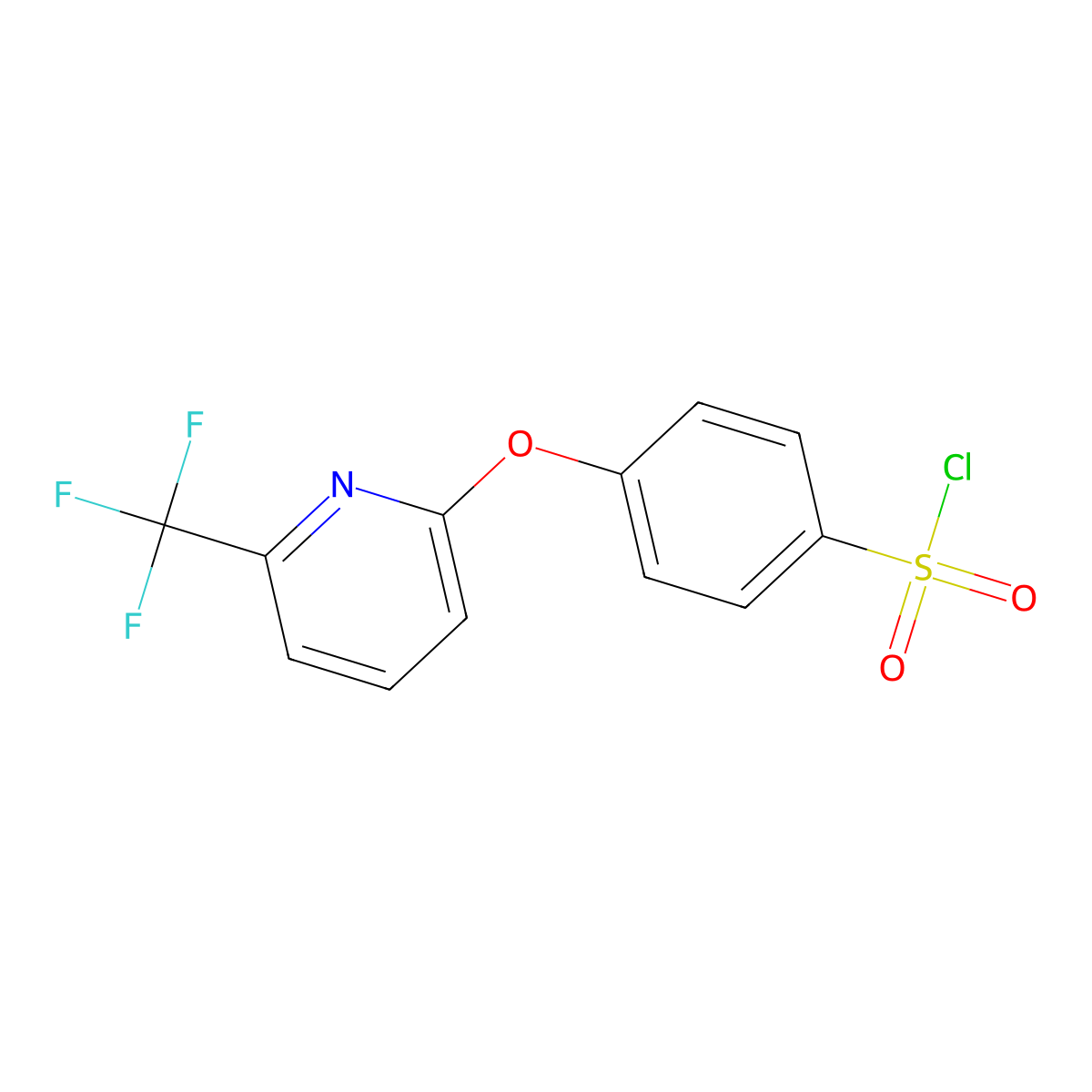 4-{[6-(Trifluoromethyl)pyridin-2-yl]oxy}benzenesulphonyl chloride molecular structure, CAS 1210732-06-1