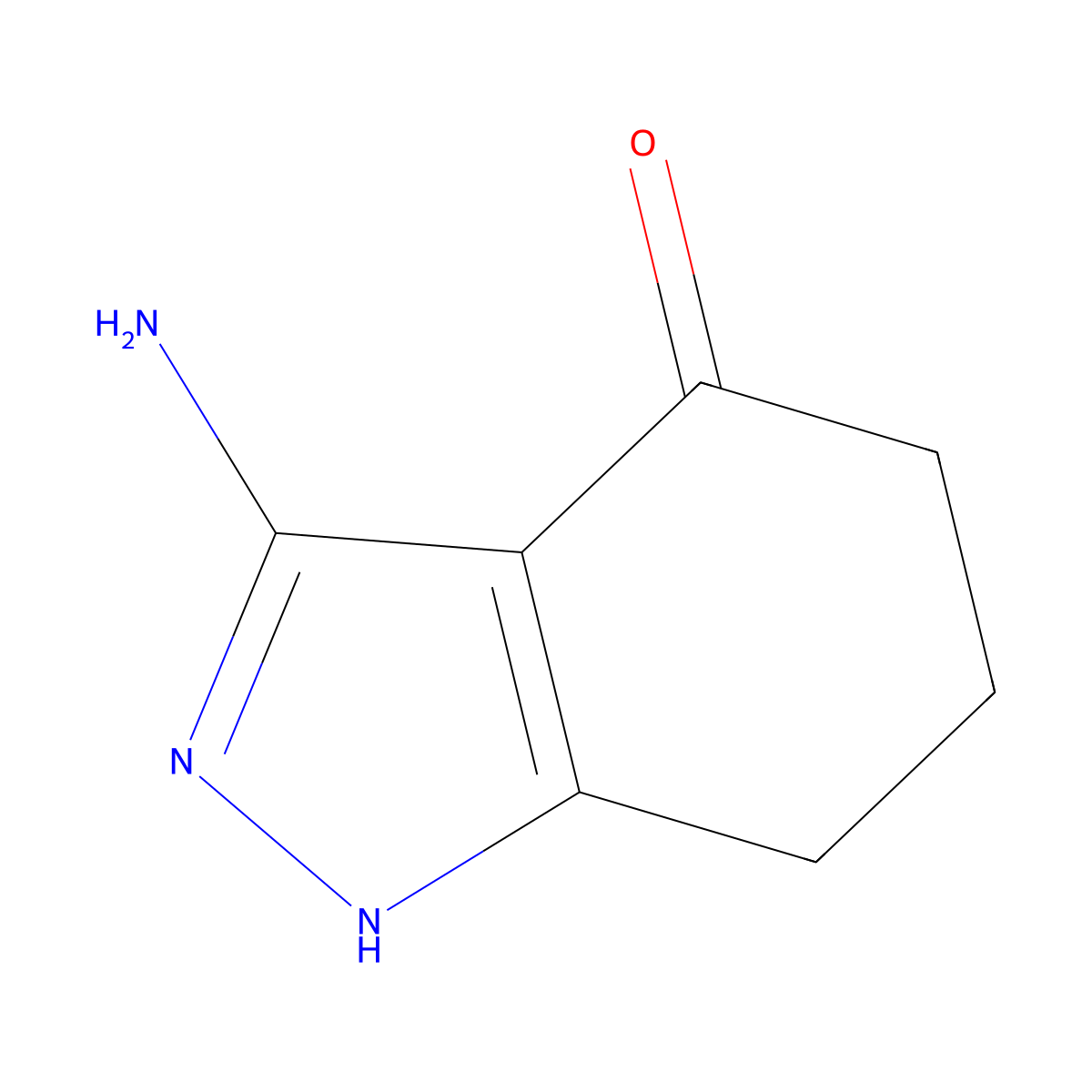 3-Amino-6,7-dihydro-2H-indazol-4(5H)-one molecular structure, CAS 1210744-87-8